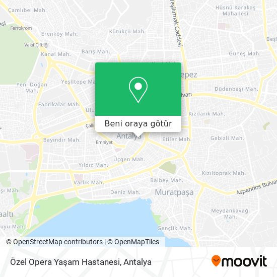 Özel Opera Yaşam Hastanesi harita