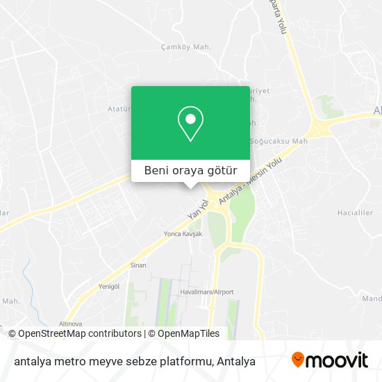 antalya metro meyve sebze platformu harita