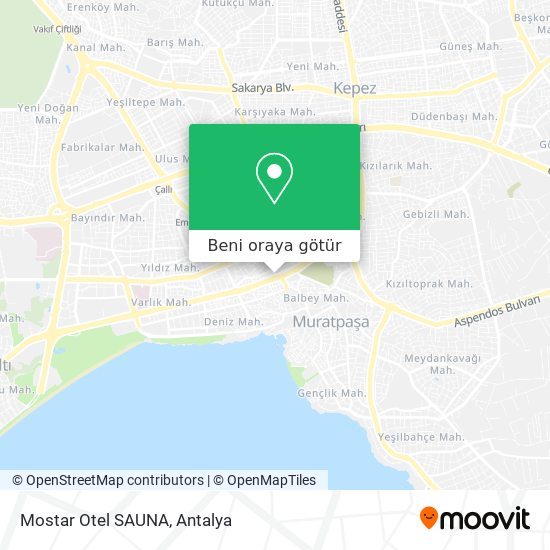 Mostar Otel SAUNA harita