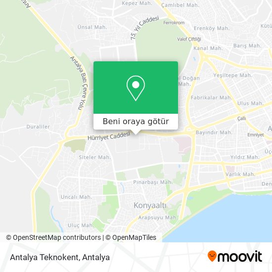 Antalya Teknokent harita