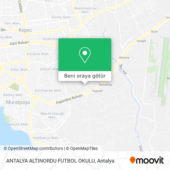 ANTALYA ALTINORDU FUTBOL OKULU harita