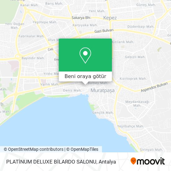 PLATİNUM DELUXE BİLARDO SALONU harita