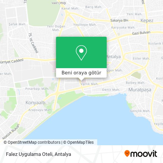 Falez Uygulama Oteli harita