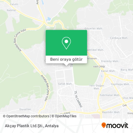 Akçay Plastik Ltd.Şti. harita