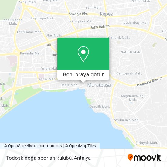 Todosk doğa sporları kulübü harita