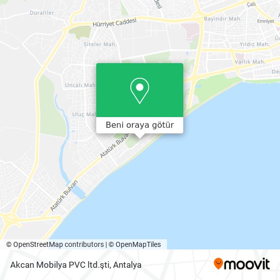 Akcan Mobilya PVC ltd.şti harita
