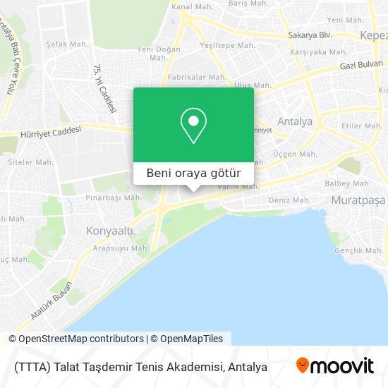 (TTTA) Talat Taşdemir Tenis Akademisi harita