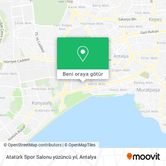 Atatürk Spor Salonu yüzüncü yıl harita