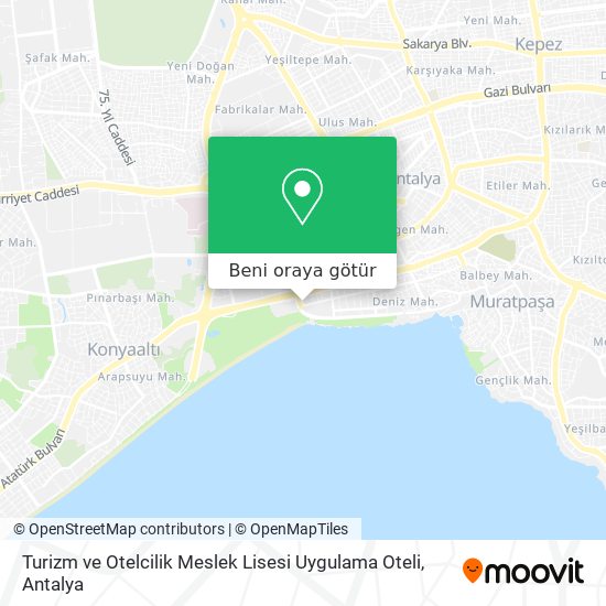 Turizm ve Otelcilik Meslek Lisesi Uygulama Oteli harita