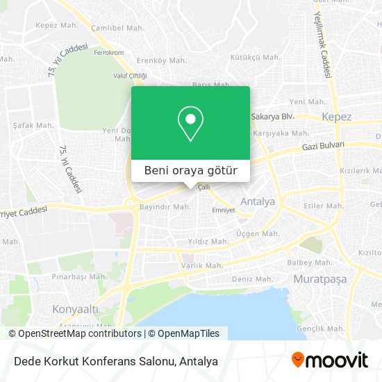 Dede Korkut Konferans Salonu harita