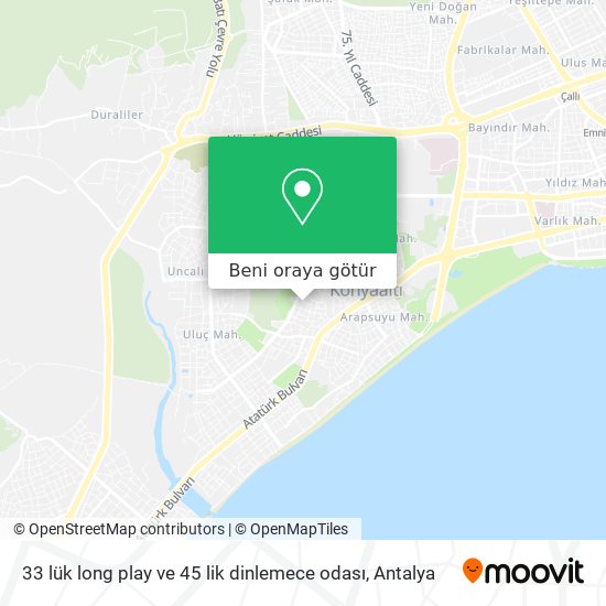 33 lük long play ve 45 lik dinlemece odası harita