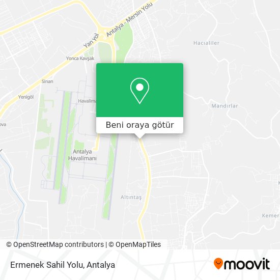 Ermenek Sahil Yolu harita