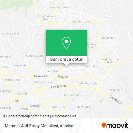 Mehmet Akif Ersoy Mahallesi harita