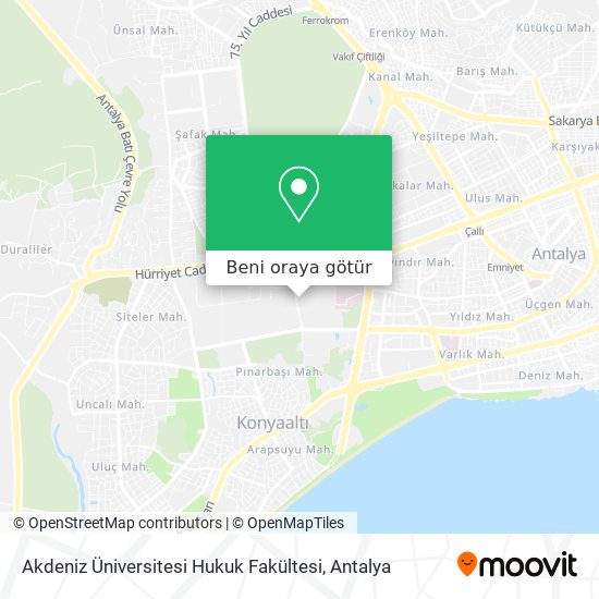 Akdeniz Üniversitesi Hukuk Fakültesi harita