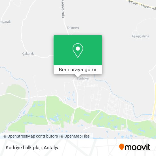 Kadriye halk plajı harita