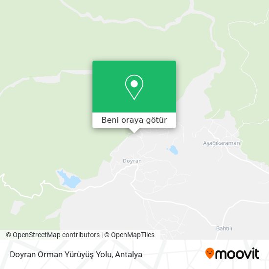 Doyran Orman Yürüyüş Yolu harita