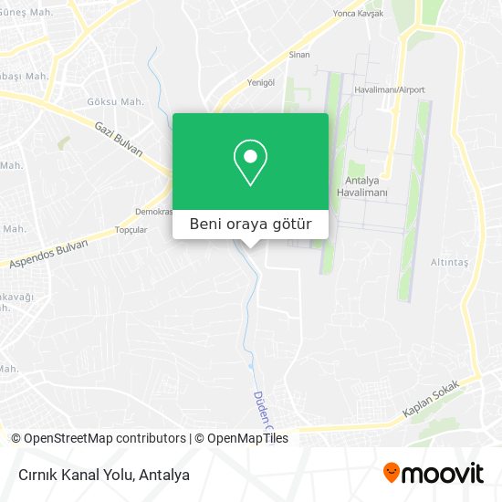 Cırnık Kanal Yolu harita