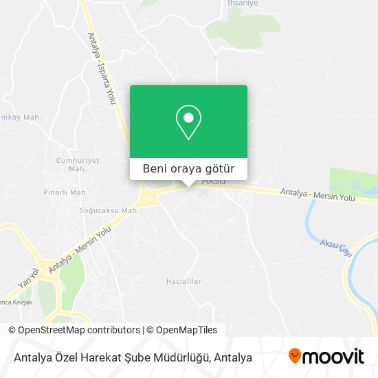 Antalya Özel Harekat Şube Müdürlüğü harita