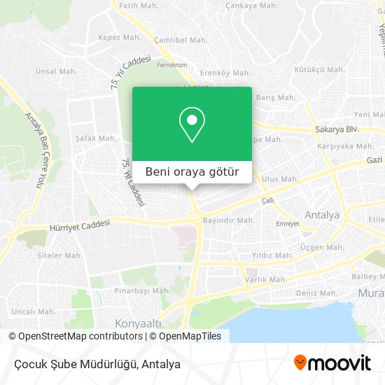 Çocuk Şube Müdürlüğü harita