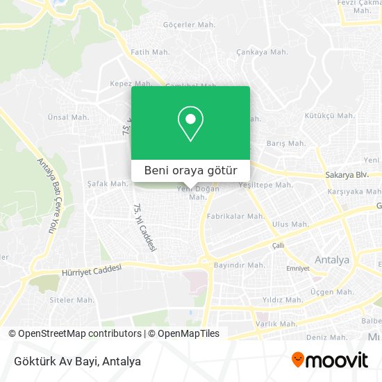 Göktürk Av Bayi harita