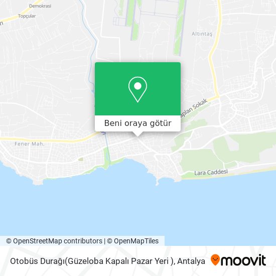 Otobüs Durağı(Güzeloba Kapalı Pazar Yeri ) harita