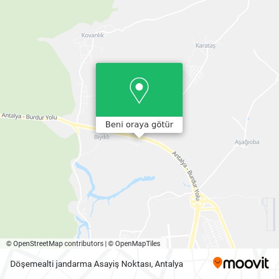 Döşemealti  jandarma Asayiş Noktası harita