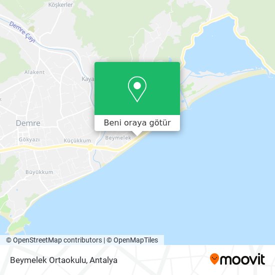 Beymelek Ortaokulu harita