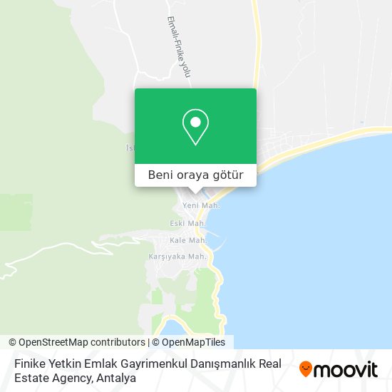 Finike Yetkin Emlak Gayrimenkul Danışmanlık Real Estate Agency harita