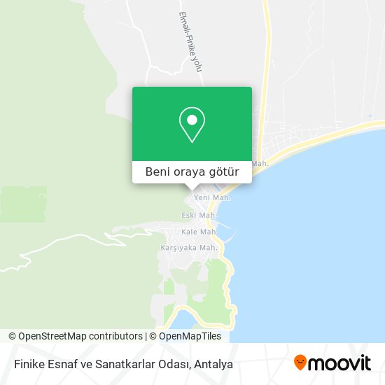 Finike Esnaf ve Sanatkarlar Odası harita