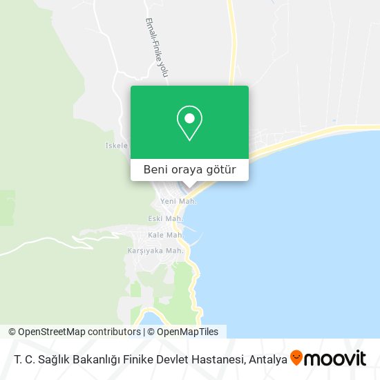 T. C. Sağlık Bakanlığı Finike Devlet Hastanesi harita