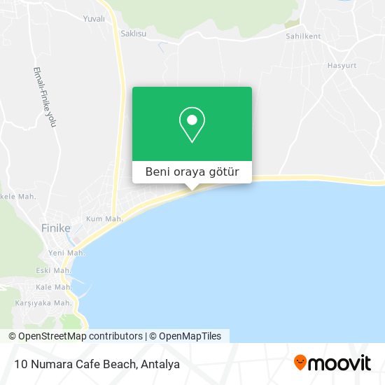 10 Numara Cafe Beach harita