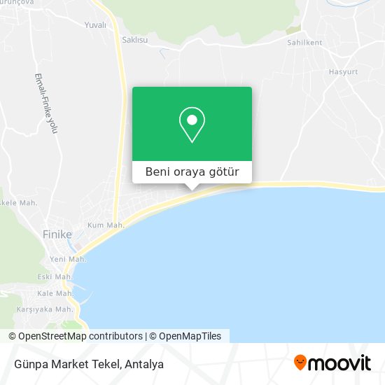 Günpa Market Tekel harita