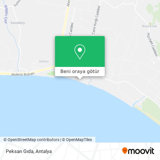 Peksan Gıda harita