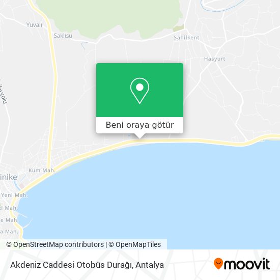 Akdeniz Caddesi Otobüs Durağı harita