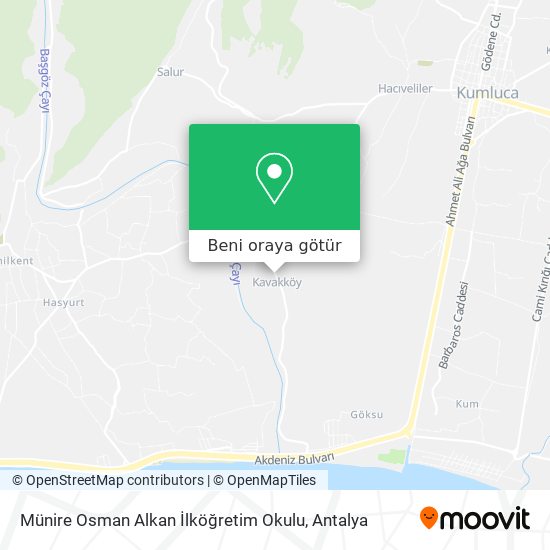 Münire Osman Alkan İlköğretim Okulu harita
