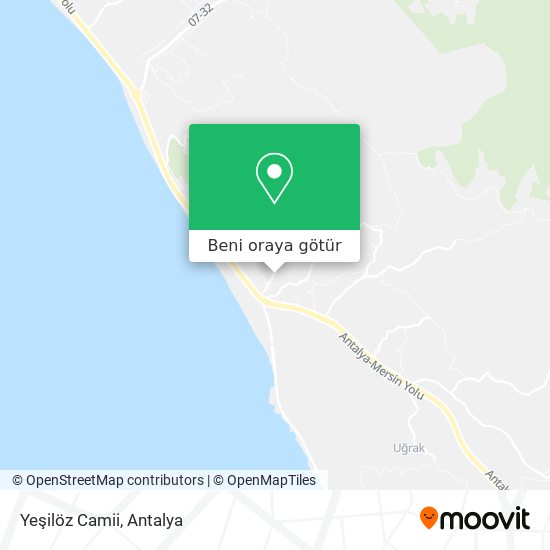 Yeşilöz Camii harita