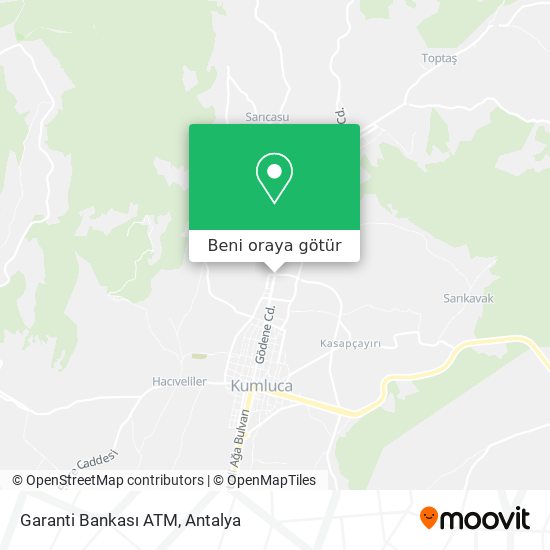 Garanti Bankası ATM harita