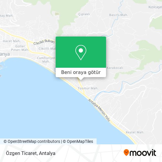 Özgen Ticaret harita
