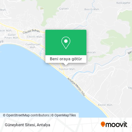 Güneykent Sitesi harita