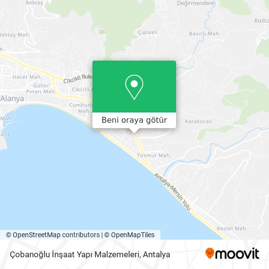 Çobanoğlu İnşaat Yapı Malzemeleri harita