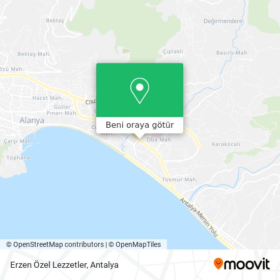 Erzen Özel Lezzetler harita