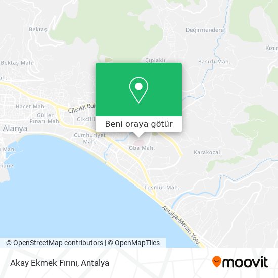 Akay Ekmek Fırını harita