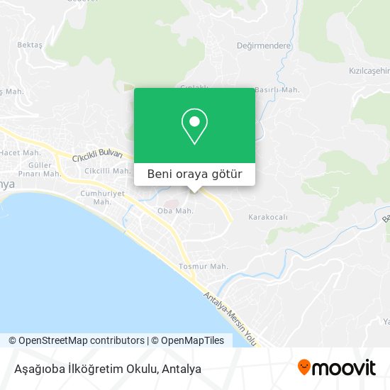 Aşağıoba İlköğretim Okulu harita