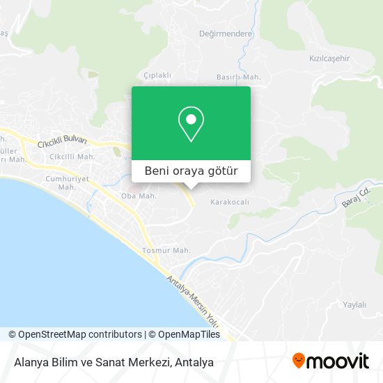 Alanya Bilim ve Sanat Merkezi harita