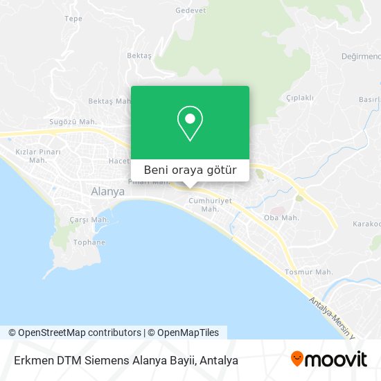 Erkmen DTM Siemens Alanya Bayii harita