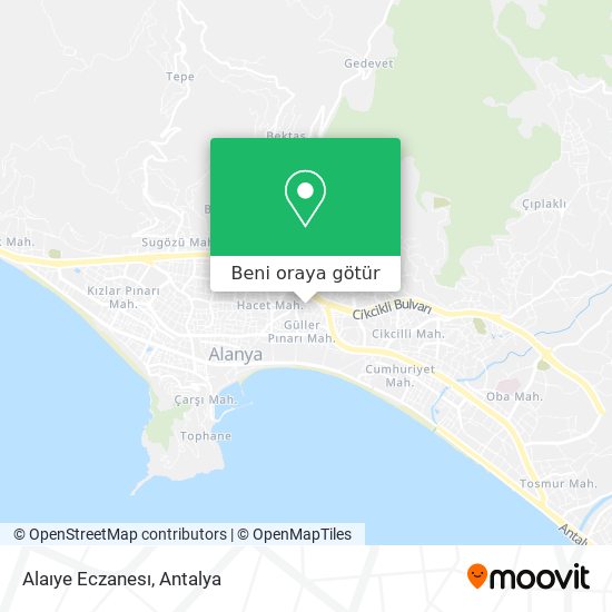 Alaıye Eczanesı harita