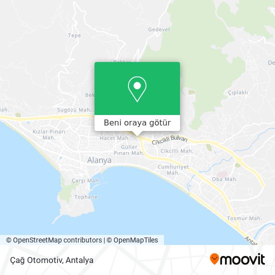 Çağ Otomotiv harita