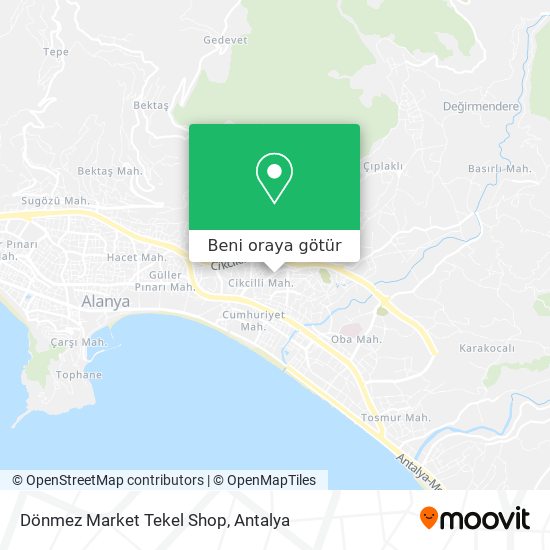 Dönmez Market Tekel Shop harita