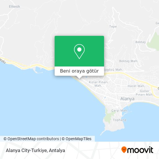 Alanya City-Turkiye harita