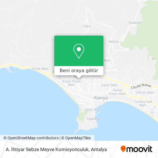 A. İhtiyar Sebze Meyve Komisyonculuk harita